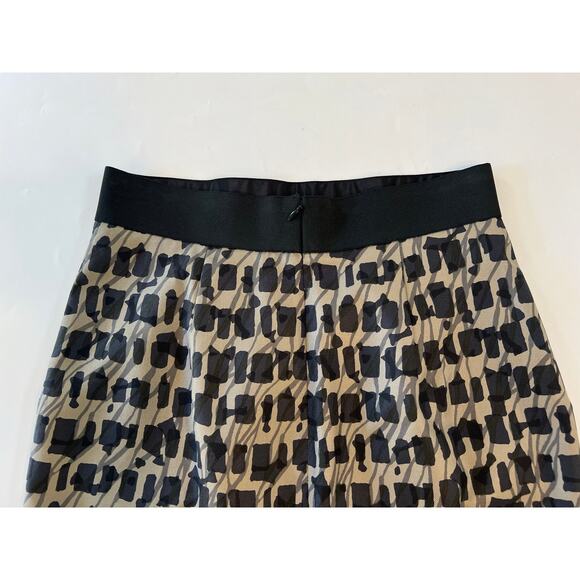 Classiques Entier Patterned Silk Wool Blend Straight Cut Skirt Career Women's 6 - Picture 6 of 16